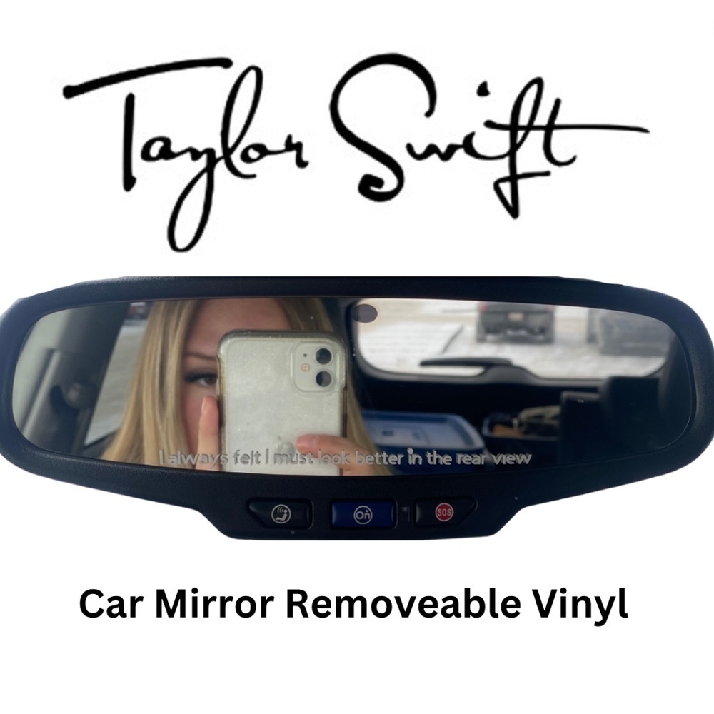 Taylor Swift Homemade Removable Car Mirror Vinyl CUSTOMIZABLE
